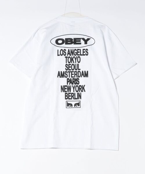 OBEY(オベイ)の「OBEY/オベー OBEY GLOBAL IMPACT 165264310(Tシャツ/カットソー・メンズ・ホワイト/ブラック・S/M/L)」の3枚目の写真