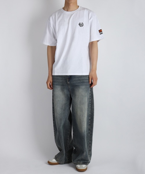 76(セブンティシックス)の「76 ワンポイント刺繍 半袖Tシャツ バック無地 シンプルロゴTEE ルーズサイズ(Tシャツ/カットソー・メンズ・ホワイト/ブラック・M/L/LL)」の20枚目の写真