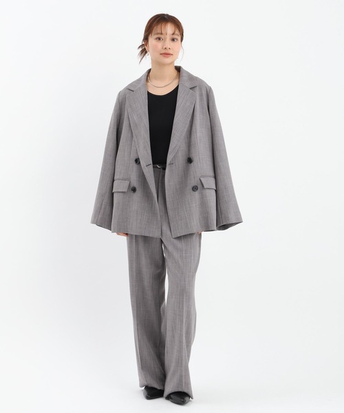 Andemiu（アンデミュウ）の「アサチョウジャケット656239（テーラードジャケット・レディース・ベージュ/グレー・FREE）」の5枚目の写真