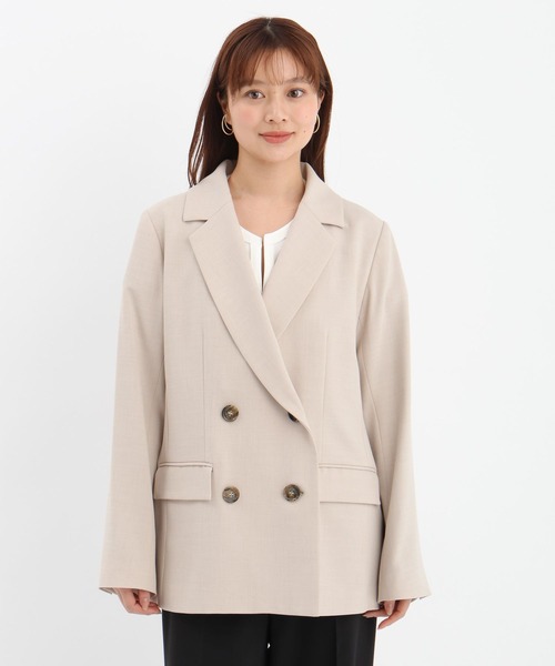 Andemiu（アンデミュウ）の「アサチョウジャケット656239（テーラードジャケット・レディース・ベージュ/グレー・FREE）」の9枚目の写真