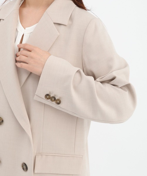 Andemiu（アンデミュウ）の「アサチョウジャケット656239（テーラードジャケット・レディース・ベージュ/グレー・FREE）」の13枚目の写真