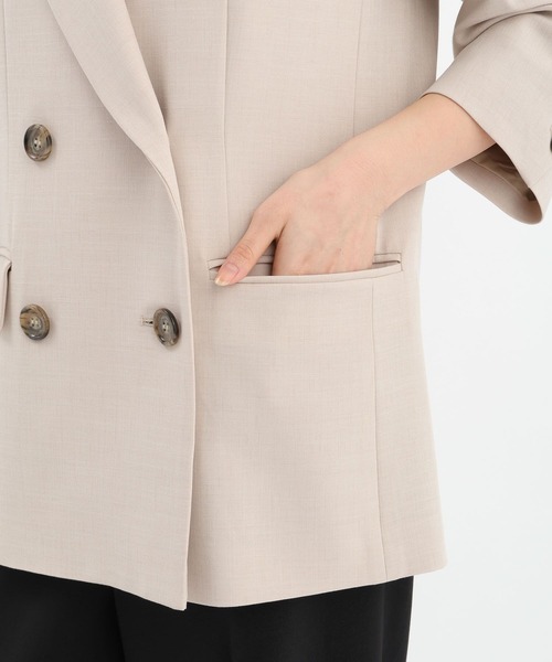 Andemiu（アンデミュウ）の「アサチョウジャケット656239（テーラードジャケット・レディース・ベージュ/グレー・FREE）」の14枚目の写真