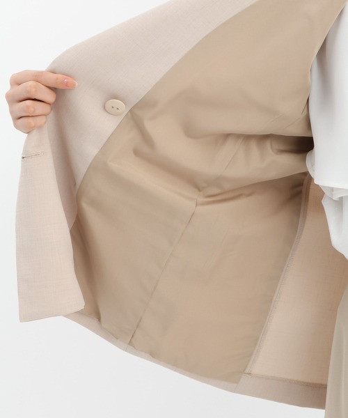 Andemiu（アンデミュウ）の「アサチョウジャケット656239（テーラードジャケット・レディース・ベージュ/グレー・FREE）」の16枚目の写真