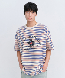 anchor boy stripe s/s t-shirt ivory