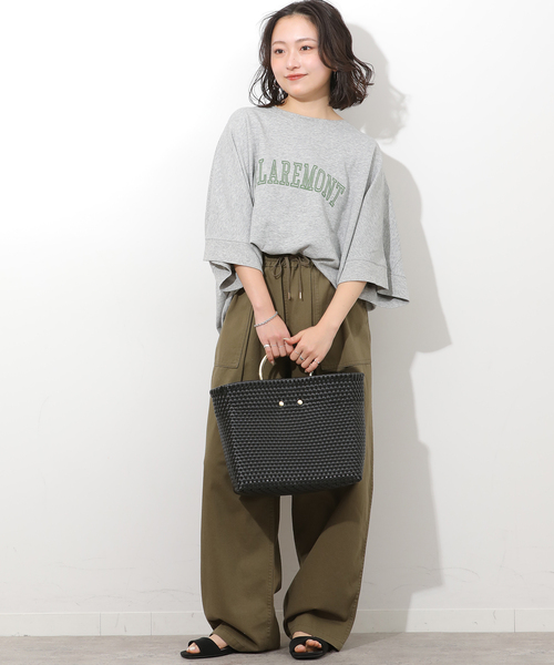 VELETTO（ベレット）の「【VELETTO/ヴェレット】ハンドルメルカドBAG（トートバッグ・レディース・ベージュ系その他/ブラック・FREE）」の4枚目の写真