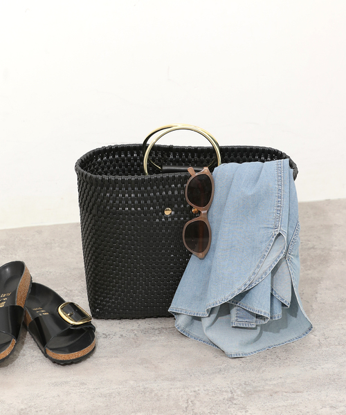 VELETTO（ベレット）の「【VELETTO/ヴェレット】ハンドルメルカドBAG（トートバッグ・レディース・ベージュ系その他/ブラック・FREE）」の7枚目の写真