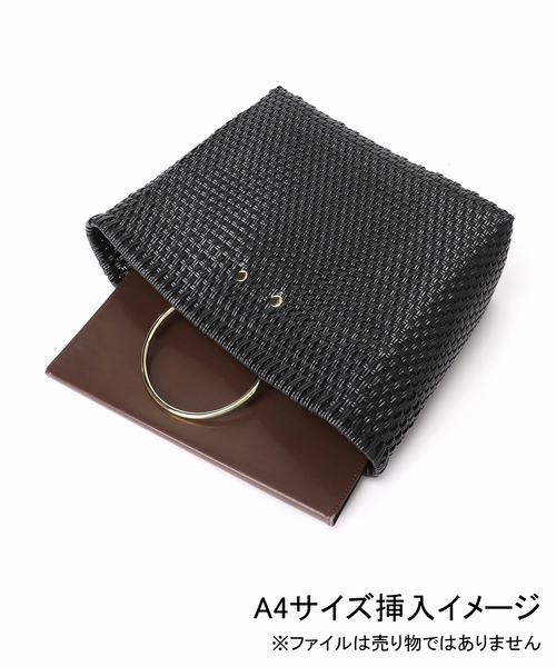 VELETTO（ベレット）の「【VELETTO/ヴェレット】ハンドルメルカドBAG（トートバッグ・レディース・ベージュ系その他/ブラック・FREE）」の18枚目の写真