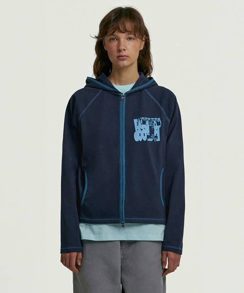TEKET（テケット）の「Ease Loop Binding Zip-Up Hoodie Navy（ナイロンジャケット・レディース・その他・SMALL/MEDIUM/LARGE）」の2枚目の写真
