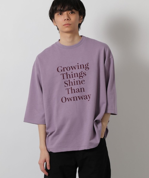 LAKOLE(ラコレ)の「フロッキーロゴクロップドT / /665057(Tシャツ/カットソー・メンズ・ブラック/パープル/ホワイト・LARGE/MEDIUM)」の3枚目の写真
