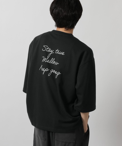 LAKOLE(ラコレ)の「フロッキーロゴクロップドT / /665057(Tシャツ/カットソー・メンズ・ブラック/パープル/ホワイト・LARGE/MEDIUM)」の2枚目の写真