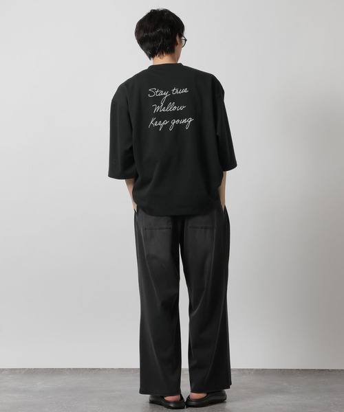 LAKOLE(ラコレ)の「フロッキーロゴクロップドT / /665057(Tシャツ/カットソー・メンズ・ブラック/パープル/ホワイト・LARGE/MEDIUM)」の6枚目の写真