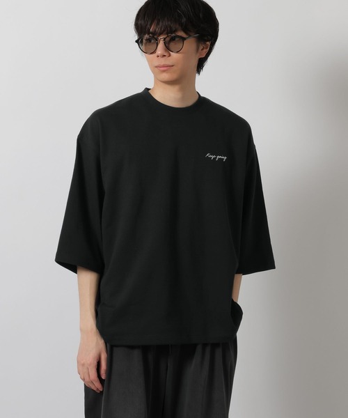 LAKOLE(ラコレ)の「フロッキーロゴクロップドT / /665057(Tシャツ/カットソー・メンズ・ブラック/パープル/ホワイト・LARGE/MEDIUM)」の7枚目の写真