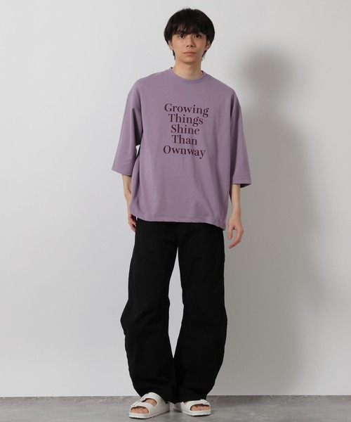 LAKOLE(ラコレ)の「フロッキーロゴクロップドT / /665057(Tシャツ/カットソー・メンズ・ブラック/パープル/ホワイト・LARGE/MEDIUM)」の8枚目の写真
