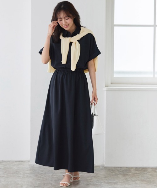 Pierrot(ピエロ)の「スキッパーフレアワンピース(ワンピース・レディース・ネイビー/ブラック・PM/M/L)」の19枚目の写真