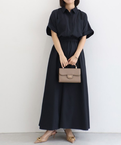 Pierrot(ピエロ)の「スキッパーフレアワンピース(ワンピース・レディース・ネイビー/ブラック・PM/M/L)」の20枚目の写真