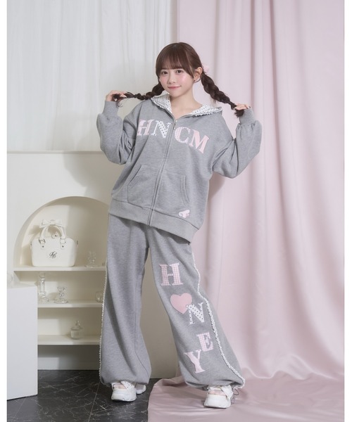 Honey Cinnamon(ハニーシナモン)の「レースラインAPスウェットパンツ(スウェットパンツ・レディース・グレー/ブラック・FREE)」の12枚目の写真