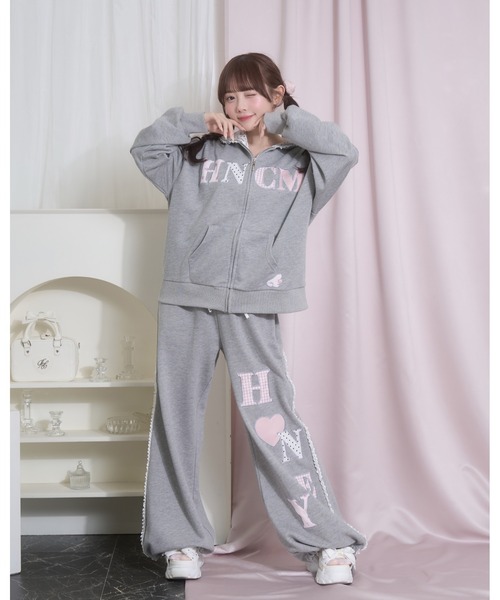 Honey Cinnamon(ハニーシナモン)の「レースラインAPスウェットパンツ(スウェットパンツ・レディース・グレー/ブラック・FREE)」の13枚目の写真