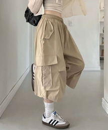 ワイド カーゴ バミューダハーフパンツ