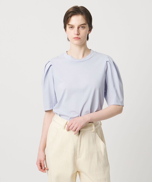 Pheeta(フィータ)の「<Pheeta>Emmy カーブリーブ カットソー / 015C-CU7(Tシャツ/カットソー・レディース・ブラック/ライトブルー/ホワイト・FREE)」の3枚目の写真