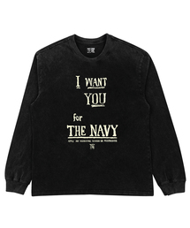 I WANT YOU FOR THE NAVY ピグメントダイングロングTシャツ