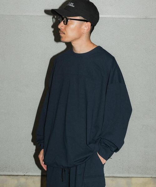URBAN RESEARCH（アーバンリサーチ）の「Wide Dad　BREEZY TECH LONG-SLEEVE T-SHIRTS（Tシャツ/カットソー・メンズ・ブラック/ネイビー・1/2）」の6枚目の写真