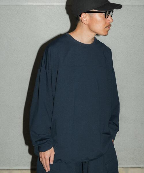 URBAN RESEARCH（アーバンリサーチ）の「Wide Dad　BREEZY TECH LONG-SLEEVE T-SHIRTS（Tシャツ/カットソー・メンズ・ブラック/ネイビー・1/2）」の8枚目の写真