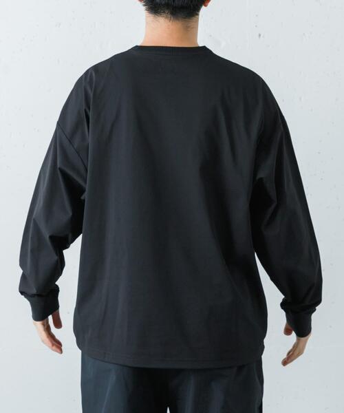 Wide Dad(ワイドダッド)の「Wide Dad BREEZY TECH LONG-SLEEVE T-SHIRTS(Tシャツ/カットソー・メンズ・ブラック/ネイビー/チャコールグレー・1/2)」の4枚目の写真