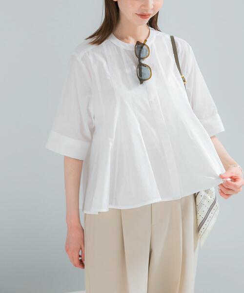 URBAN RESEARCH ROSSO WOMEN（アーバンリサーチ　ロッソ）の「『WEB限定』コットンボイルフレアシャツ（シャツ/ブラウス・レディース・ミント/ブラック/ホワイト・FREE）」の10枚目の写真