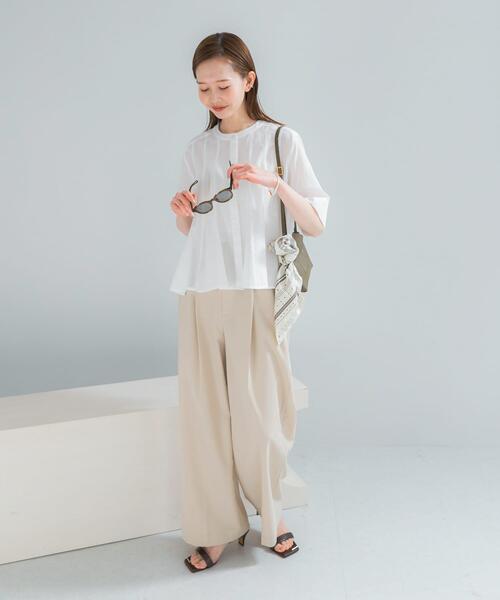URBAN RESEARCH ROSSO WOMEN（アーバンリサーチ　ロッソ）の「『WEB限定』コットンボイルフレアシャツ（シャツ/ブラウス・レディース・ミント/ブラック/ホワイト・FREE）」の11枚目の写真