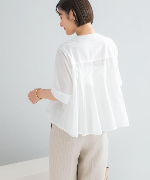 URBAN RESEARCH ROSSO WOMEN（アーバンリサーチ　ロッソ）の「『WEB限定』コットンボイルフレアシャツ（シャツ/ブラウス・レディース・ミント/ブラック/ホワイト・FREE）」の13枚目の写真