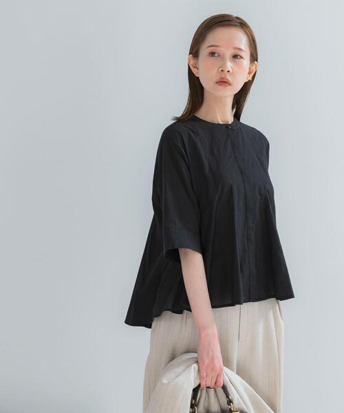 URBAN RESEARCH ROSSO WOMEN（アーバンリサーチ　ロッソ）の「『WEB限定』コットンボイルフレアシャツ（シャツ/ブラウス・レディース・ミント/ブラック/ホワイト・FREE）」の22枚目の写真