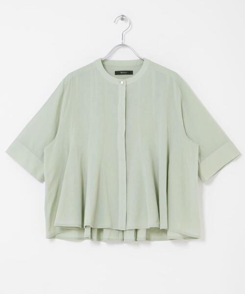 URBAN RESEARCH ROSSO WOMEN（アーバンリサーチ　ロッソ）の「『WEB限定』コットンボイルフレアシャツ（シャツ/ブラウス・レディース・ミント/ブラック/ホワイト・FREE）」の5枚目の写真