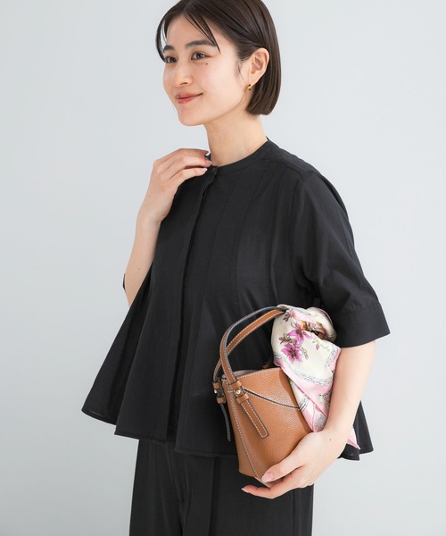 URBAN RESEARCH ROSSO WOMEN（アーバンリサーチ　ロッソ）の「『WEB限定』コットンボイルフレアシャツ（シャツ/ブラウス・レディース・ミント/ブラック/ホワイト・FREE）」の2枚目の写真