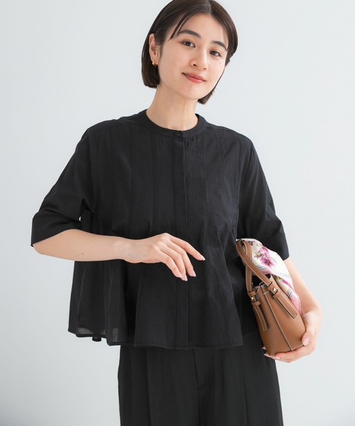 URBAN RESEARCH ROSSO WOMEN（アーバンリサーチ　ロッソ）の「『WEB限定』コットンボイルフレアシャツ（シャツ/ブラウス・レディース・ミント/ブラック/ホワイト・FREE）」の4枚目の写真