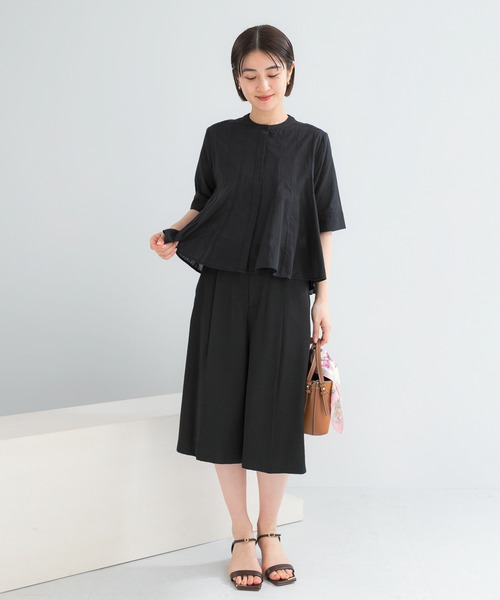 URBAN RESEARCH ROSSO WOMEN（アーバンリサーチ　ロッソ）の「『WEB限定』コットンボイルフレアシャツ（シャツ/ブラウス・レディース・ミント/ブラック/ホワイト・FREE）」の7枚目の写真