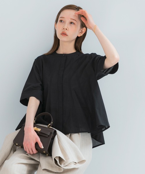 URBAN RESEARCH ROSSO WOMEN（アーバンリサーチ　ロッソ）の「『WEB限定』コットンボイルフレアシャツ（シャツ/ブラウス・レディース・ミント/ブラック/ホワイト・FREE）」の8枚目の写真