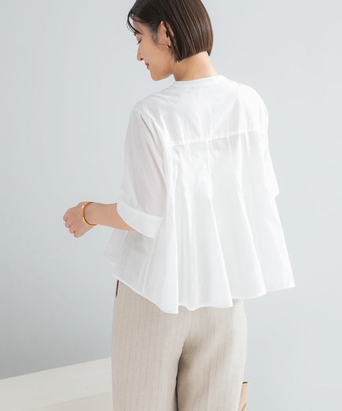 URBAN RESEARCH ROSSO WOMEN（アーバンリサーチ　ロッソ）の「『WEB限定』コットンボイルフレアシャツ（シャツ/ブラウス・レディース・ミント/ブラック/ホワイト・FREE）」の13枚目の写真