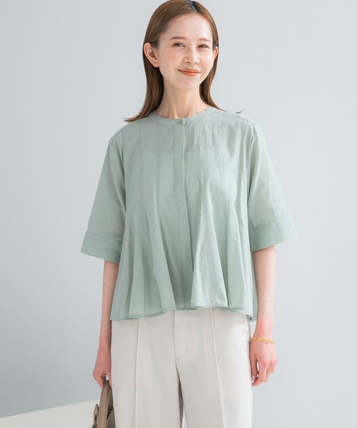 URBAN RESEARCH ROSSO WOMEN（アーバンリサーチ　ロッソ）の「『WEB限定』コットンボイルフレアシャツ（シャツ/ブラウス・レディース・ミント/ブラック/ホワイト・FREE）」の17枚目の写真