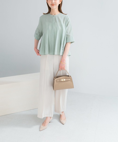 URBAN RESEARCH ROSSO WOMEN（アーバンリサーチ　ロッソ）の「『WEB限定』コットンボイルフレアシャツ（シャツ/ブラウス・レディース・ミント/ブラック/ホワイト・FREE）」の18枚目の写真