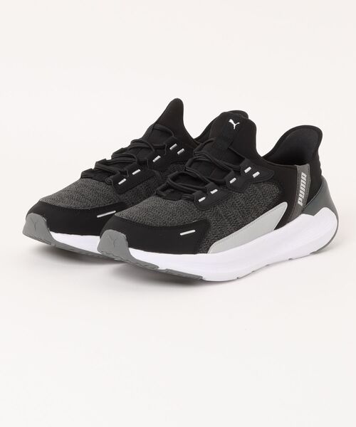 PUMA(プーマ)の「PUMA プーマ SOFTRIDE SYMMETRY EASE IN【軽量】メンズスニーカー(ソフトライドシンメトリーイーズイン)(スニーカー・メンズ・ブラック/グレー系その他・27.5cm/27.0cm/26.5cm/26.0cm/25.5cm/29.0cm/28.5cm/28.0cm)」の1枚目の写真