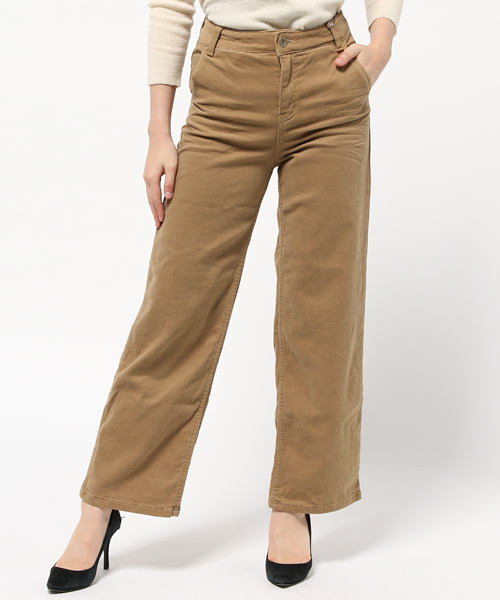 OUTLET（アウトレット）の「【CAPRICIEUX LE'MAGE】HWワイドストレート（その他パンツ・レディース・ホワイト/キャメル・38/36）」の2枚目の写真