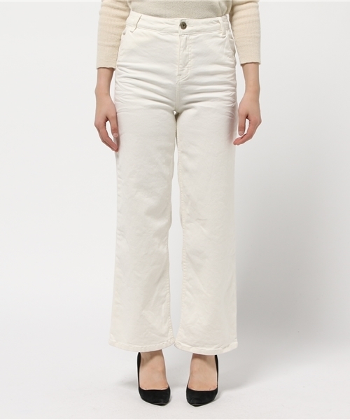 OUTLET（アウトレット）の「【CAPRICIEUX LE'MAGE】HWワイドストレート（その他パンツ・レディース・ホワイト/キャメル・38/36）」の3枚目の写真