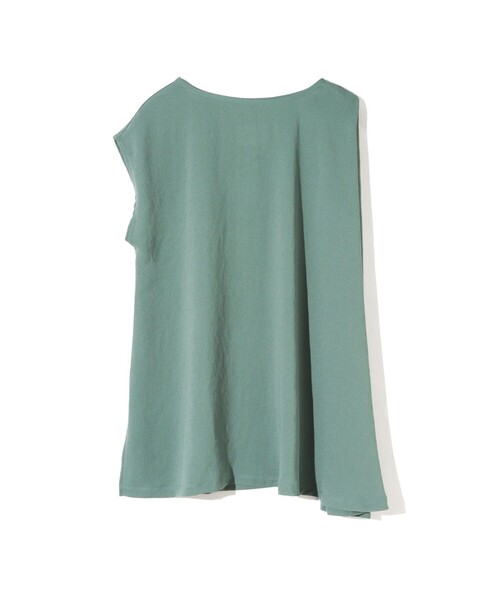 MIDIUMISOLID(ミディウミソリッド)の「MIDIUMISOLID for Ladies アシンメトリーフレアプルオーバー(Tシャツ/カットソー・レディース・グリーン/サーモンピンク/オフホワイト/ブラック・FREE)」の3枚目の写真