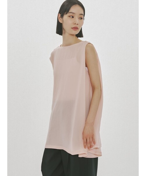 MIDIUMISOLID(ミディウミソリッド)の「MIDIUMISOLID for Ladies アシンメトリーフレアプルオーバー(Tシャツ/カットソー・レディース・グリーン/サーモンピンク/オフホワイト/ブラック・FREE)」の11枚目の写真