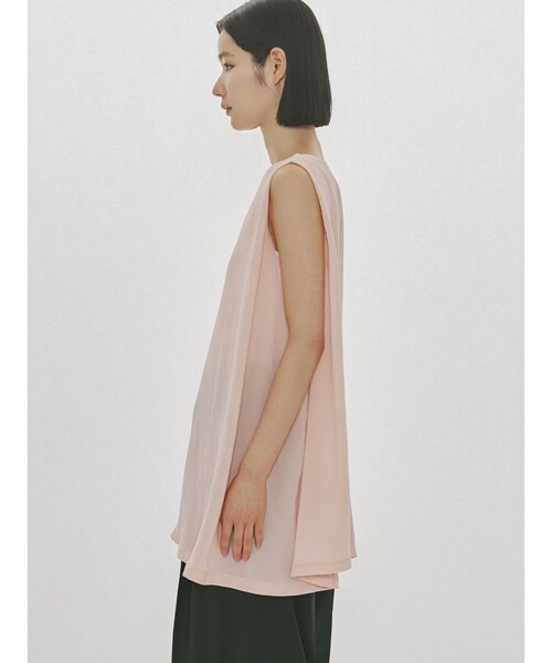 MIDIUMISOLID(ミディウミソリッド)の「MIDIUMISOLID for Ladies アシンメトリーフレアプルオーバー(Tシャツ/カットソー・レディース・グリーン/サーモンピンク/オフホワイト/ブラック・FREE)」の12枚目の写真