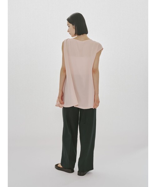 MIDIUMISOLID(ミディウミソリッド)の「MIDIUMISOLID for Ladies アシンメトリーフレアプルオーバー(Tシャツ/カットソー・レディース・グリーン/サーモンピンク/オフホワイト/ブラック・FREE)」の22枚目の写真