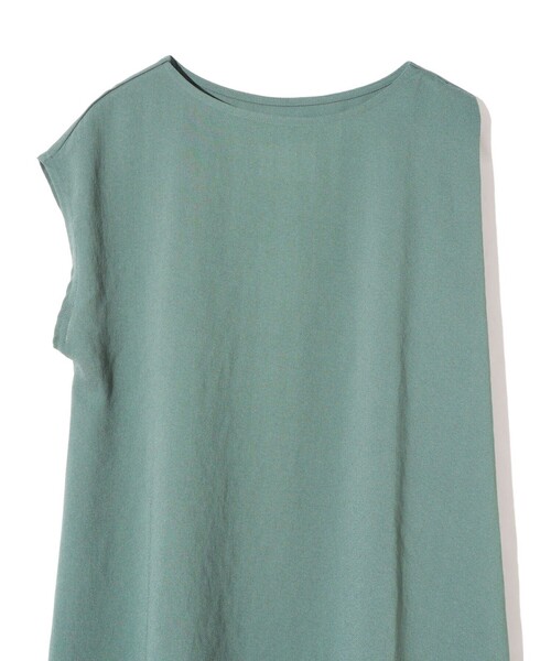 MIDIUMISOLID(ミディウミソリッド)の「MIDIUMISOLID for Ladies アシンメトリーフレアプルオーバー(Tシャツ/カットソー・レディース・グリーン/サーモンピンク/オフホワイト/ブラック・FREE)」の21枚目の写真