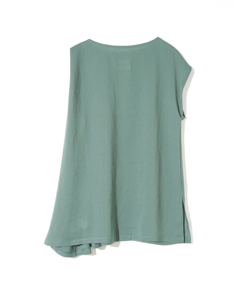 MIDIUMISOLID(ミディウミソリッド)の「MIDIUMISOLID for Ladies アシンメトリーフレアプルオーバー(Tシャツ/カットソー・レディース・グリーン/サーモンピンク/オフホワイト/ブラック・FREE)」の17枚目の写真