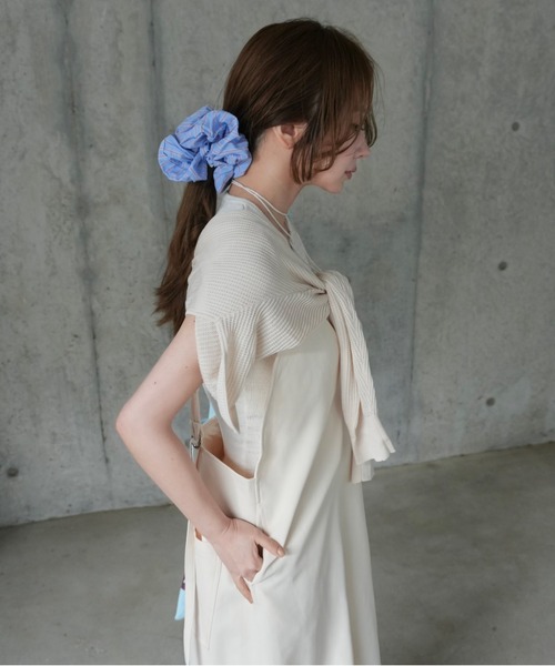 LAULEN(ローレン)の「2way sheer mesh bolero cardigan(カーディガン/ボレロ・レディース・オレンジ系/ブラック/アイボリー/チャコールグレー・FREE)」の6枚目の写真