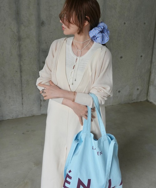 LAULEN(ローレン)の「2way sheer mesh bolero cardigan(カーディガン/ボレロ・レディース・オレンジ系/ブラック/アイボリー/チャコールグレー・FREE)」の8枚目の写真